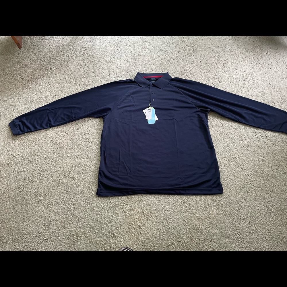 Navy blue eperformance long-sleeve tee shirt